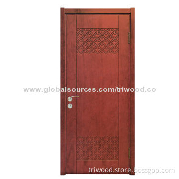 Interior door with timber core with eco-friendly stain and varnish